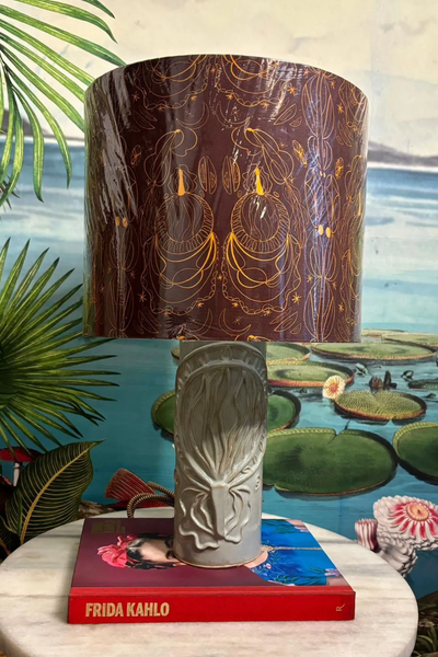 Abajur com Detalhe | Cúpula Estampa Moro