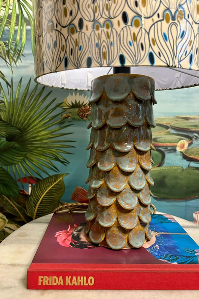 Abajur de Escama Grande | Cúpula Estampa Palazzo