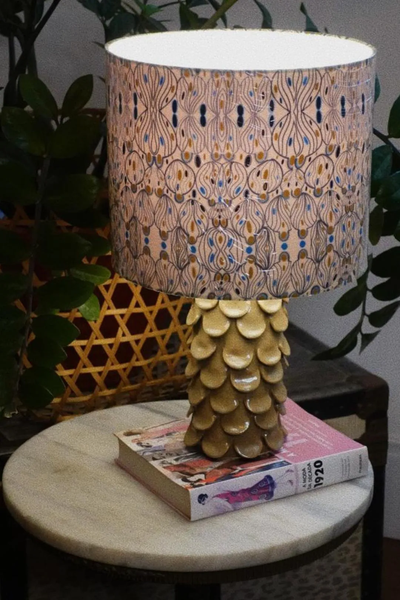 Abajur de Escama Grande | Cúpula Estampa Palazzo